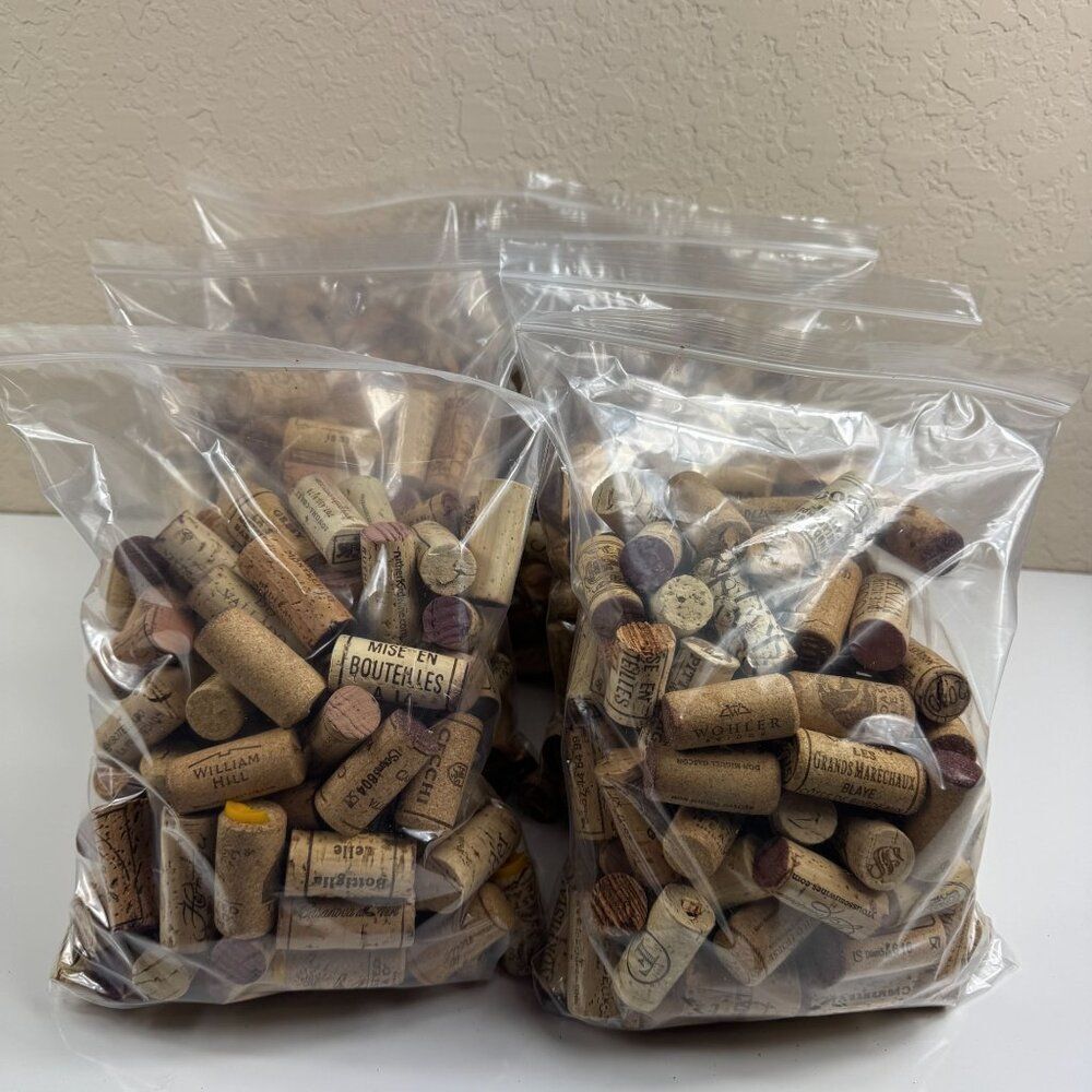 Wine Corks Natural Variety 1LB Lot 90-100# Holiday Crafting Upcycling Wedding